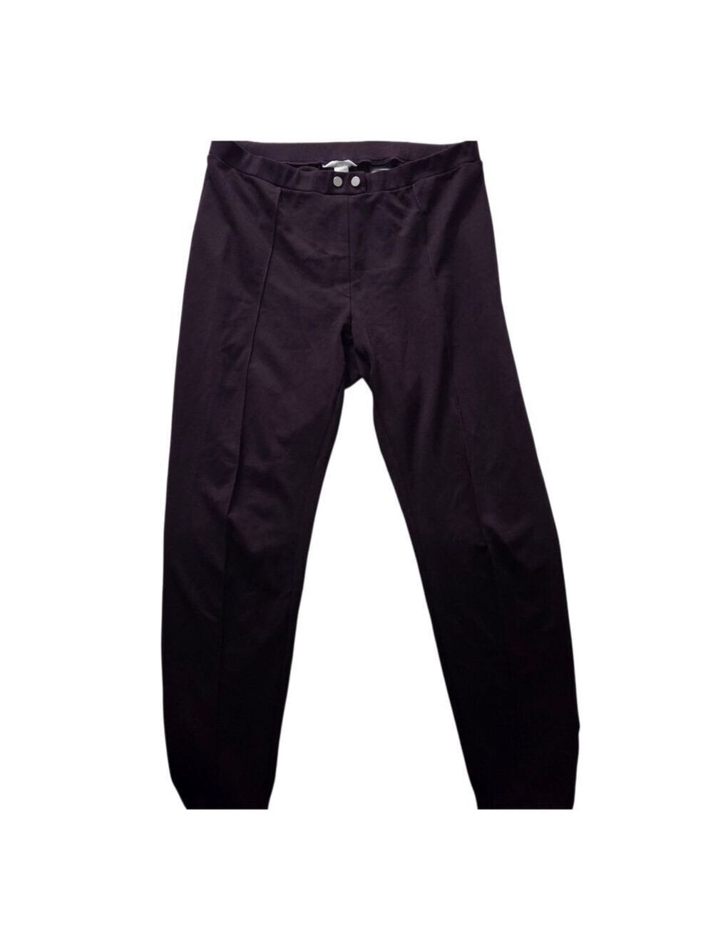 H&M Ponte Knit Pintuck Pants Plum Purple Large
